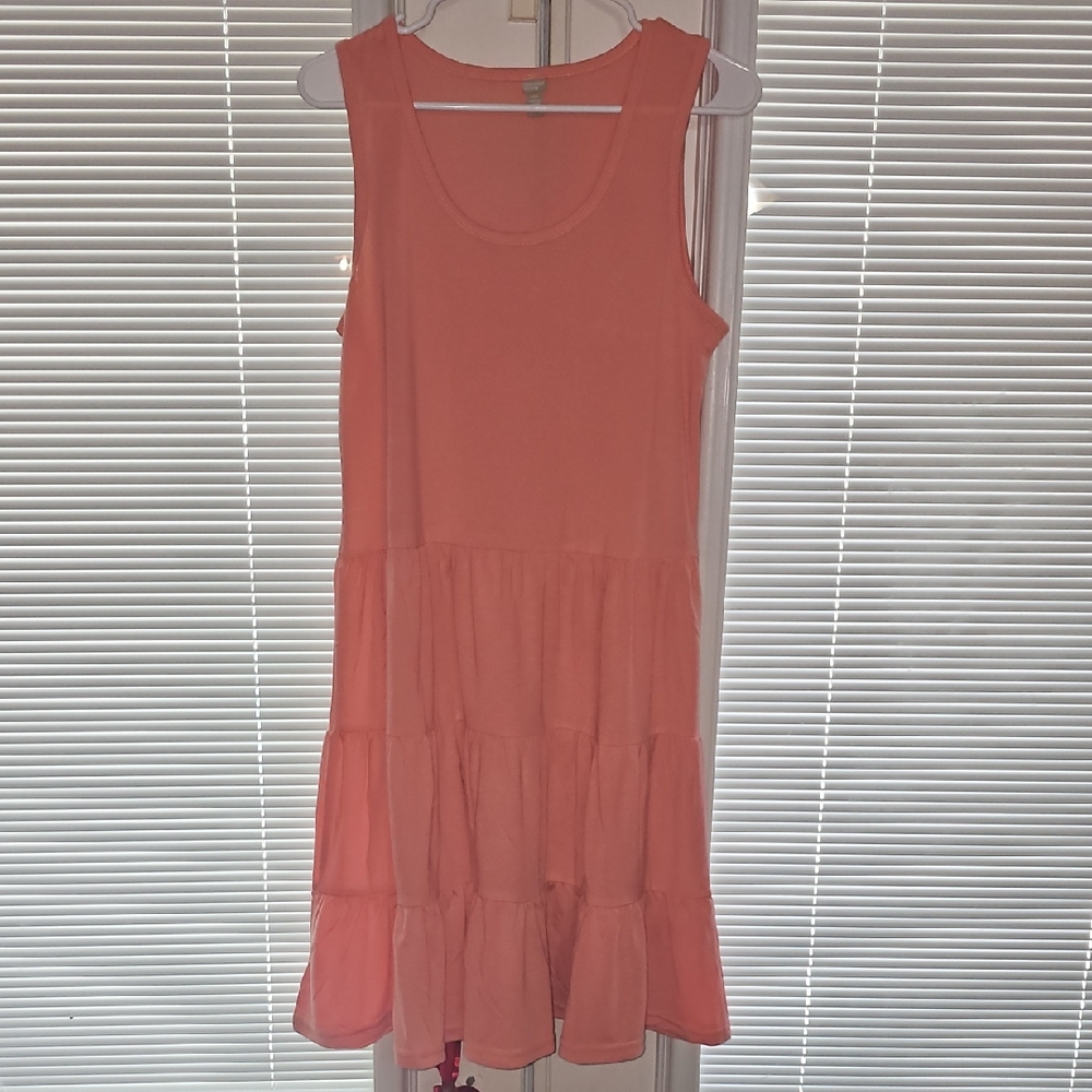 Summer & Rose Peach Tiered Mini Dress